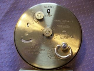 vintage cyma sonomatic brass braille alarm clock 16 jewels swiss made 1957 rare 6
