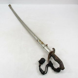 F706: Real Old Japanese Military Long Sword Saber Called Shikito For Army