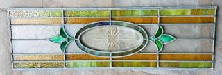 Antique Stained Glass Window,  Coal Town Pa,  Beveled/ Etched Centerpiece