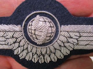 West German Luftwaffe Bordfunker Silver Bullion Wing 4