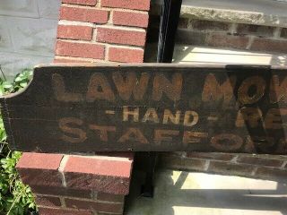 1940 ' s LARGE DOUBLE SIDED antique wood hand painted sign 2