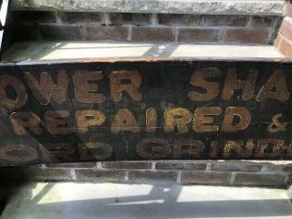 1940 ' s LARGE DOUBLE SIDED antique wood hand painted sign 3