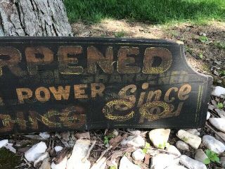 1940 ' s LARGE DOUBLE SIDED antique wood hand painted sign 8