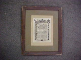 Orig Ww1 Framed " Ppcli " Certificate Feb 27th 1919 Princess Patricia 
