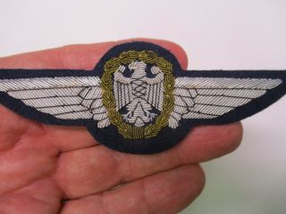 West German Luftwaffe Flugzeugfuhrer Bronze Bullion Wing 3