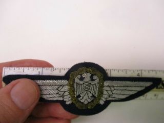 West German Luftwaffe Flugzeugfuhrer Bronze Bullion Wing 5