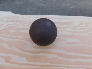 antique 12 lb 4 1/2 inch cannon ball? from estate near ohio river by kentucky 2
