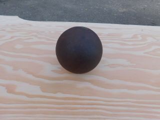 antique 12 lb 4 1/2 inch cannon ball? from estate near ohio river by kentucky 3