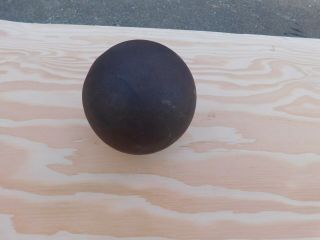 antique 12 lb 4 1/2 inch cannon ball? from estate near ohio river by kentucky 5