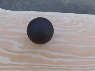 antique 12 lb 4 1/2 inch cannon ball? from estate near ohio river by kentucky 6