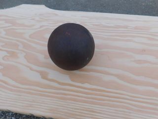 antique 12 lb 4 1/2 inch cannon ball? from estate near ohio river by kentucky 7