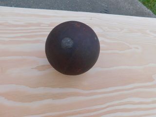 antique 12 lb 4 1/2 inch cannon ball? from estate near ohio river by kentucky 8