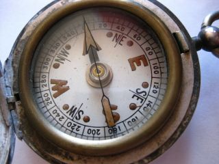 Antique Military WW1 Mk VII B.  W.  C.  665 British Army Pocket Watch Shape Compass 12