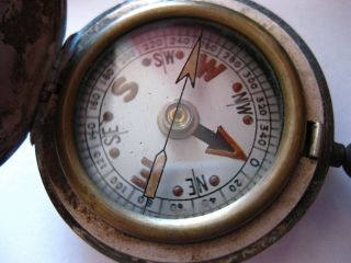 Antique Military Ww1 Mk Vii B.  W.  C.  665 British Army Pocket Watch Shape Compass