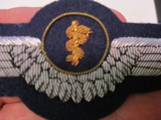 West German Luftwaffe Fleigerarzt Gold Bullion Wing 4