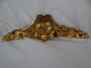 Antique French Gilded Bronze Furniture Pediment Decoration - Musical Istruments 7