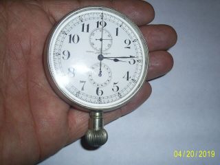 Rare Vintage Car Clock With Stop Watch Function Pocket Watch Shape