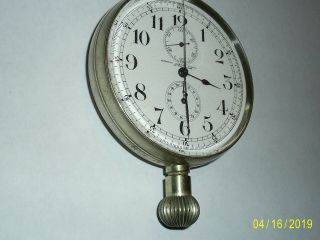 Rare Vintage Car Clock With Stop watch function Pocket Watch Shape 2