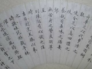 19 C Antique Chinese Calligraphy Fan Painting Qing Dynasty 4