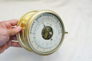 Barometer Ship Clock Schatz Royal Mariner,  Complete Service By Clockmaker Be My