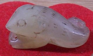 Antique Chinese Ming Carved White Jade Carp Koi Fish Pendant Ornament Amulet