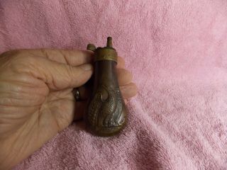 Vintage Black Powder Pistol Flask Unknown Age 3