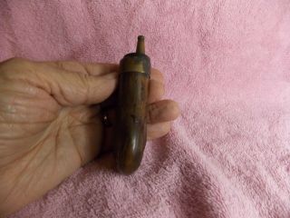 Vintage Black Powder Pistol Flask Unknown Age 4