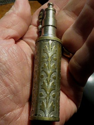 World War I French Trench Art Lighter With Hand Made Decorations