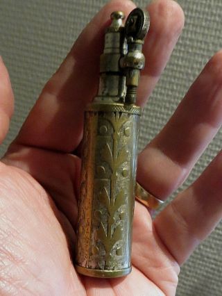 WORLD WAR I FRENCH TRENCH ART LIGHTER WITH HAND MADE DECORATIONS 3