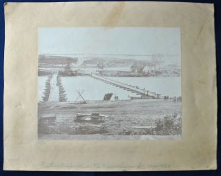 Civil War Photo Of Pontoon Bridge Across The Rappahannock River (may 1863)