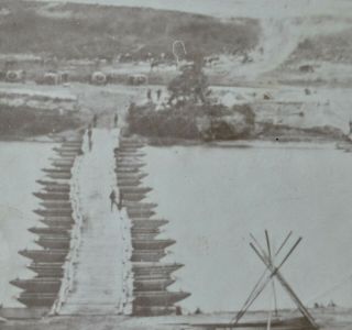 Civil War Photo of Pontoon Bridge Across The Rappahannock River (May 1863) 5