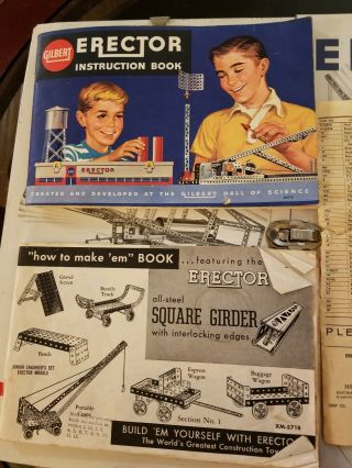 Gilbert Erector Set 10231 The Astronaut Set Nearly Complete & With Manuals 11
