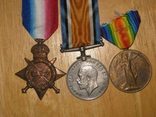 Ww1 British Group Medal 1914 - 1915 Star Trio Shoeing Smith