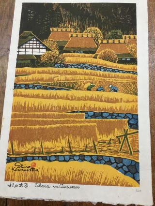Kasamatsu Shiro Japanese Woodblock Print Hasui Yoshida Koitsu O’hara In Autumn