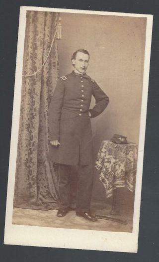 Civil War Era Cdv Union German Officer Gustav Struve 8th Ny German Rifles.