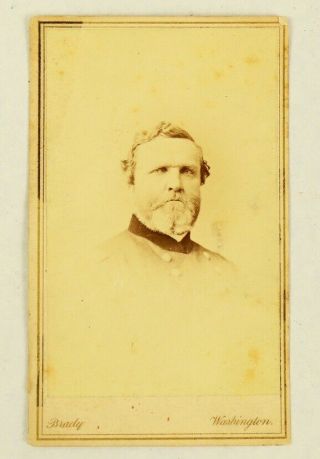 Brady Cdv Of The Rock Of Chickamauga - General George H.  Thomas