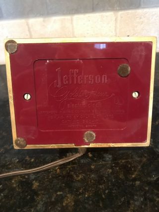 Vintage Jefferson Golden Hour Art Deco Mystery Clock 5