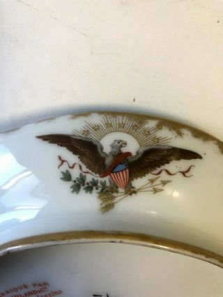 Antique Rutherford B Hayes Presidential White House China Porcelain Plate 1880 ' s 10
