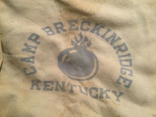 Vintage Sweatshirt Camp Breckinridge Kentucky Blue On Gray 1950s Worn By Soldier