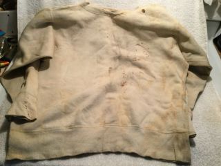 Vintage Sweatshirt Camp Breckinridge Kentucky Blue On Gray 1950s Worn by Soldier 5