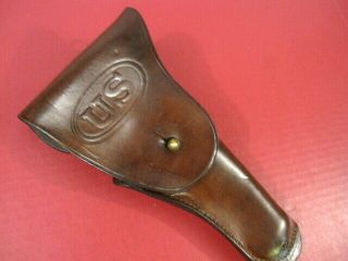 Wwi Us Army Aef M1916 Leather Holster.  45 Acp M1911 Pistol - Marked: Boyt 1917