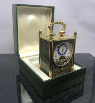 Vintage Hebdomas Arnex 8 Day Pocket Watch Carraige Clock - W/ Box Rare