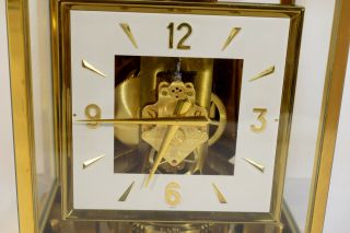 1960s LeCoultre & Cie Atmos Square Dial Shelf Clock 528 - 6 Chevrolet Prize Award 2