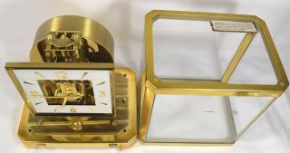 1960s LeCoultre & Cie Atmos Square Dial Shelf Clock 528 - 6 Chevrolet Prize Award 6