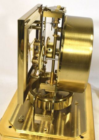 1960s LeCoultre & Cie Atmos Square Dial Shelf Clock 528 - 6 Chevrolet Prize Award 7