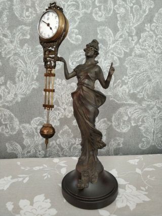 Vintage Art Deco Junghans Diana Mystery Swinger Clock 11
