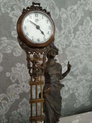 Vintage Art Deco Junghans Diana Mystery Swinger Clock 2