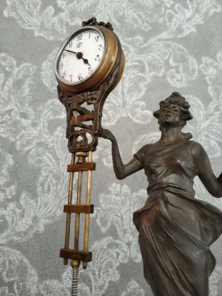 Vintage Art Deco Junghans Diana Mystery Swinger Clock 9