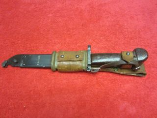 Romanian Type 2 Bayonet W/matched Scabbard W/leather Frog/wrist Strap