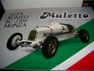 Vintage Pocher Alpha Romeo 8c 2300 Monza Muletto Model Kit.  Incomplete